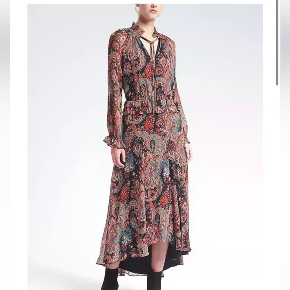 Banana Republic x Olivia Palermo Paisley Maxi Dress | XS | Excellent Condition